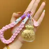 Llavero Colgante Cadena Bolsa de la Suerte de Perlas de Agua Dorada, Símbolo de Fortuna Mismo Estilo Tienda Dorada, Amuleto de Bolsa Atrae Riqueza, Artículo Popular de Xiaohongshu