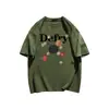 Top Casual de Verano con Estampado de Margarita, Cuello Redondo, Manga Corta, Estilo Coreano Ins, Marca Trendy Retro Americana para Hombres y Mujeres