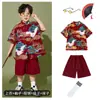 1º de junho infantil Roupas de desempenho infantil Reunião esportiva de alunos do ensino fundamental e médio Roupas de classe de jardim de infância estilo chinês Cheongsam Roupas de desempenho para meninos Maré