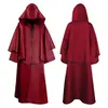 Capa Medieval de Halloween Túnica con Capucha Capa para Hombre y Mujer Mago Vampiro Capa de la Muerte Disfraz cospay