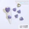 Joyería para uñas de amor colorida al por mayor Diamante de cristal para uñas con fondo puntiagudo en forma de corazón de melocotón Super Flash