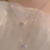 Collar de Cuentas de la Suerte para Mujer, Estilo de Nicho de Lujo Ligero, Sensación de Gama Alta para Verano, Cadena para Clavícula que Ceñe la Cintura, Regalo de Amistad para Graduación y Año Nuevo