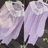 Atacado Novos Pijamas para Mulheres Transmissão Ao Vivo Celebridade da Internet Popular Algodão Nuvem Gola Grande Renda Conjunto de Roupa de Casa Primavera e Outono