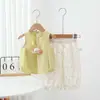 Ropa para Niñas Conjunto de Chaleco de Verano para Niñas 2026 Nuevo Estilo Conjunto de Dos Piezas Súper Elegante y de Moda para Niñas Pequeñas