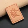 Llavero de Cuero para Mahjong Simple Hecho a Mano de Piel de Vaca Colgante de Llave de Mahjong Cuero Creativo