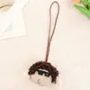 Pingente de Tecido Fofo Estilo Coreano para Crianças, Corrente Pendente Versátil Outono e Inverno Nova Corrente de Couro Broche