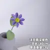 Margaritas Pequeñas Artificiales para Decoración de Sala de Estar en Casa, Materiales para Paisajismo de Jardín, Manzanillas Violetas Artificiales, Flores Falsas