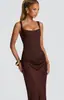 Amazon 2026 Nuevo Vestido Largo Bodycon Elegante de Estilo Europeo y Americano, sin Mangas, de Cintura Alta, con Lazos, Ajustado, con Pliegues Tridimensionales y Patchwork para Mujer