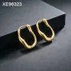 Brincos Irregulares Retrô para Mulheres, Luxo Leve, Brincos de Aço Titânio Banhados a Ouro de Alta Qualidade, Design de Nicho, Brincos para o Dia a Dia, Modernos e Versáteis
