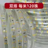 Tira de Luces LED Super Brillante 220V Alto Voltaje Exterior Impermeable Tira de Luz Lineal Hogar Sala de Estar Iluminación de Ingeniería Fila Sencilla Fila Doble 6 Filas
