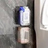 Caja de pañuelos de pared, caja para toallitas húmedas, caja de almacenamiento para toallas faciales sin taladro, para inodoro, baño, cocina