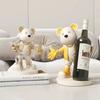 Estante de vino creativo de resina con forma de oso violento, decoración para sala de estar, estudio, entrada, gabinete de vino, regalo de inauguración de la casa