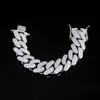 Hip-Hop Europeo y Americano Transfronterizo Cadena Cubana de Diamantes de Cuatro Filas de 22 mm Collar para Hombre Lujo Accesible Pulsera de Circonita de Gama Alta Personalización