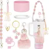 Accesorios Decorativos Stanley Correa de Mano de Cuerda Trenzada Estuche para Labial Llavero Duende Briqueta Funda de Silicona Antideslizante para Taza