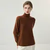 Zhenrong~Suéter de Punto 100% Cachemira de Cuello Alto para Mujer, para Usar Solo o en Capas, para Viajar al Trabajo, Capa Base Minimalista