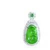 Pendente Ruyi Jadeíta Birmanesa Natural Grau A Verde Yang Moda Feminina Cabelo Diversidade Um 9118