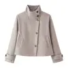 Z Estilo Europeo Transfronterizo 2026 Nueva Moda Elegante Ropa para Mujer al por Mayor Chaqueta Corta con Cuello Alto 8780450