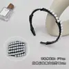 Diadema de nuevo estilo, portátil, plegable, para viajes, con perlas, para flequillo, para cabello destrozado, champú, elegante diadema de perlas.
