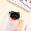 Clips acrílicos de doble cara con forma de bola de carbón, creativos y temáticos de dibujos animados, clips de PP, diseño de gato negro, clips para fotos de alta definición, clips selladores para snacks, venta al por mayor