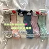 Calcetines de Terciopelo Coral Sanrio Lolita de Dibujos Animados Kt Cat Calcetines para Dormir Otoño e Invierno Cinnamon Dog Calcetines Cálidos para el Hogar Versátil