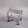Taburete de Acero Inoxidable 202A, Resistente y Engrosado, Se Puede Grabar con Láser, Adecuado para Sillas de Oficina, Fábrica, Taller, Una Pieza Tymy