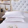 Funda de almohada individual de algodón puro satinado de algodón blanco, kit de ropa de cama para hotel, alojamiento familiar, directo de fábrica con productos