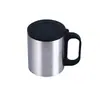 Caneca de aço inoxidável nova da Amazon para casa, portátil, com tampa, xícara de chá com alça, xícara de café, pode imprimir logotipo