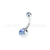 Piercings de Umbigo Coloridos com Pedras de Diamante Transfronteiriços, Piercings de Umbigo de Aço Inoxidável, Joias para Body Piercing, Diamantes Prensados de Zircônia, Designs Coloridos Deslumbrantes com Diamantes Completos