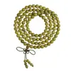 Cuentas de Sándalo Verde Argentino Grano Fino 108 Cuentas Cuentas Budistas Rosario Sándalo Pulsera de Múltiples Círculos Mayoreo