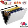 Atacado Aço Inoxidável Porta-Cartões Feminino Caixa para Cartão de Crédito Porta-Cartões de Metal Anti-Roubo Livro de Cartões de Presente Caixa para Cartões de Visita Masculino Verão