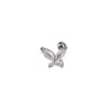 Aço Titânio Fofo Mini Borboleta Lua Coração Piercing Brincos Rosqueados Elegantes Brincos de Osso da Orelha Piercing Corporal