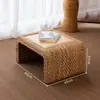 Mesa de Suelo para Balcón de Casa Tejida de Ratán Mesa de Té Tatami Mesa para Ventana Abuhardillada Mesa Kang Mesa Kang Mesa de Café Pequeña Juego de Tres Piezas Mesa Japonesa