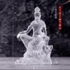 Decoración de Escritorio Estilo Zen Guanyin Estilo Chino Sin Esmalte de Color Artesanía de Templo del Hogar Guanyin Guanyin