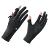 Guantes de Seda Helada de Verano con Protección Solar para Mujer, Anti-UV, Delgados, Antideslizantes, Compatibles con Pantalla Táctil, Sin Dedos, para Ciclismo y Conducir, D335