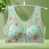 Hebilla Media Edad Antigua Abertura Talla Grande Ropa Interior de Mujer Estampada Push-up Sin Marcas Copa Fija Cómodo Sujetador Chaleco