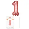 Globo de Número de Película de Aluminio de 16 pulgadas Deluxe Empaque Individual Paquete de Cartón Globo de Papel de Aluminio Decoración para Fiesta de Cumpleaños Arreglo Venta al por Mayor