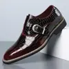 Amazon Más Vendido Transfronterizo Patrón de Cocodrilo Hebilla Zapatos de Cuero de Negocios para Hombre Talla Grande Formal Casual Hombres 660122