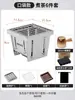 Estufa de Bolsillo Nueva Mejorada para Preparar Té, Estufa Pequeña para Uso en Interiores y Exteriores, Parrilla Plegable Portátil de Acero Inoxidable para Barbacoa