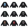 Sudadera Camuflada de Marca de Moda Transfronteriza de Comercio Exterior para Hombre Otoño e Invierno Manga Larga Estampado de Letras Holgada Cuello Redondo Pulóver Top Casual