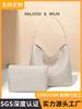 Bolsa Tote Tejida Portátil para Mujer 2024 Nueva Ropa de Trabajo de Gran Capacidad Bolso de Hombro Versátil Bolso de Axila Bolso Cubo Nicho