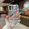 Nueva Llegada de Verano: Funda de Teléfono Tulipán Azul Hielo, Antihuellas, para Apple 15/14/13ProMax