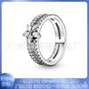 Anillo Panjiora Cobre Blanco 925 Chapado en Plata Anillo Hueco de Corazón Moda Clásica Versátil Anillo de Pareja para Mujeres
