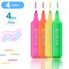 Transfronterizo dedicado a resaltador multicolor clásico de comercio exterior bolígrafo marcador caliente clásico traje de bolígrafos marcadores de color con punta biselada de 4 colores