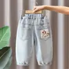 0996 Pantalones para Niños Niños Jeans Primavera 2026 Nuevo Estilo Coreano Genial Atractivo Bebé Pantalones de Pierna Recta Estilo Primavera Otoño