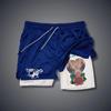 Shorts de Verão para E-commerce Transfronteiriço 2025 Estampa Digital 3D Shorts Casuais Masculinos Respiráveis de Camada Dupla