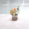 144 Simulação Flor Decoração de Lã Tricotada Sala de Estar Sala de Jantar Escritório Simulação Planta Verde Vaso Decoração de Mesa para Casa