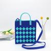 2024 Bolsa Tricotada Voadora Bolsa Tote de Mão Bolsa Tricotada Bolsa Feminina Tecida Grande Capacidade Estudante Casual Sacola de Compras Portátil