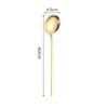 Colher coreana de aço inoxidável 304 com cabo longo, colher bibimbap, colher para sorvete, colher de sobremesa, aço inoxidável, alto valor de cor