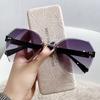 Gafas de sol de moda sin montura con protección UV contra el sol, gafas de sol de nuevo estilo para hombre, gafas de sol de protección solar de alta gama, estilo europeo y americano, para mujer