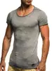 Nueva Camiseta Casual de Moda para Hombre con Retazos Camiseta Casual Deportiva de Manga Corta para Hombre de Verano
